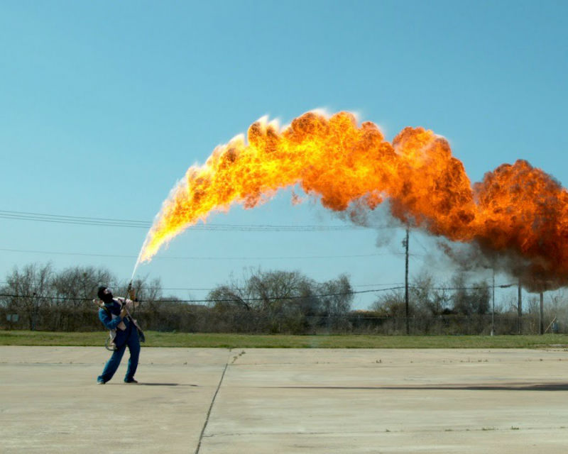 Flamethrower VIDEO: Watch As The Slow Mo Guys Have Fun With 50 Ft ...