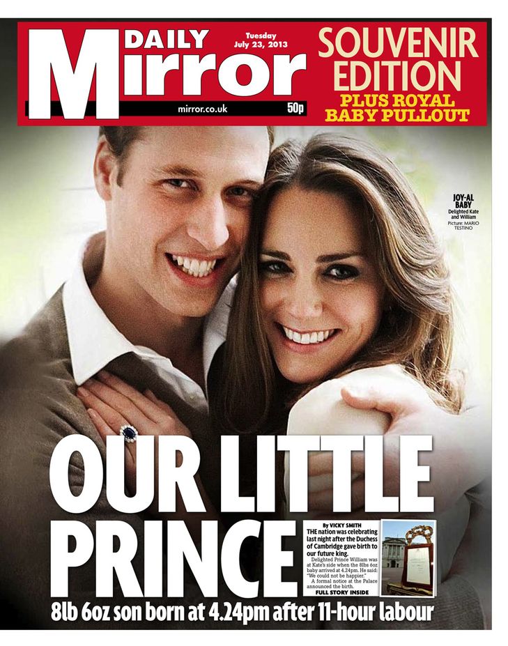 Royal Baby Front Page Newspaper Covers of Kate Middleton and Prince