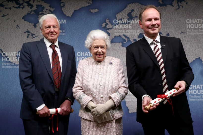 From Left to Right: Sir David Attenborough, Queen Elizabeth II, Julian Hector