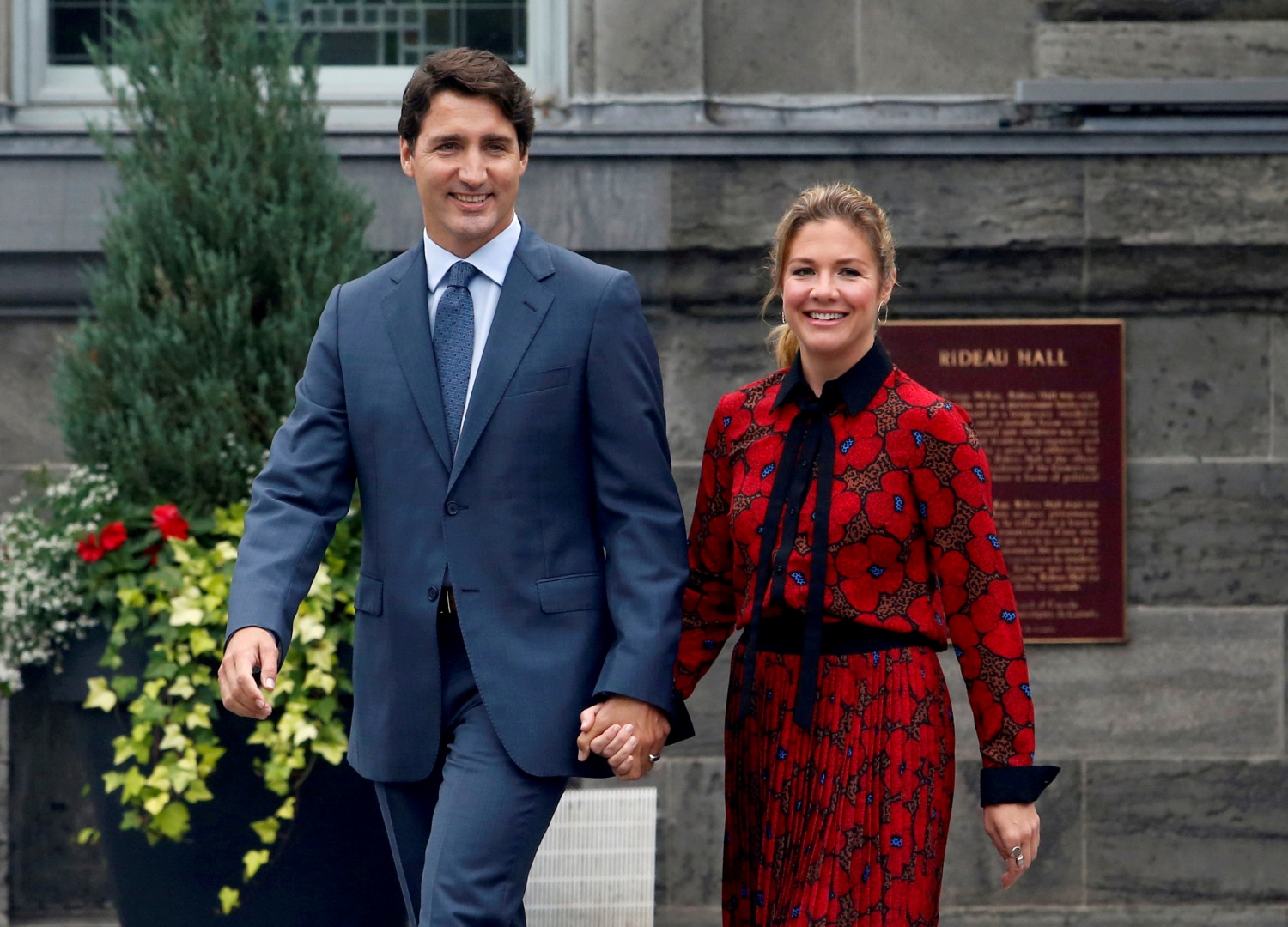 Canada's PM Justin Trudeau and his wife Sophie Gregoire Trudeau 