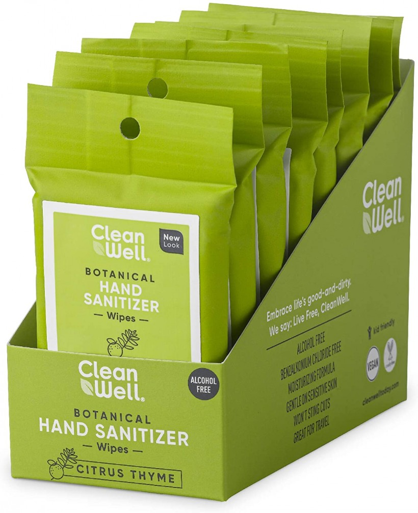 CleanWell Botanical Hand Sanitizer Wipes