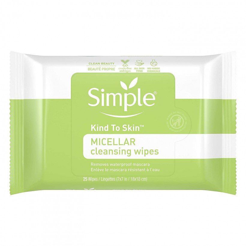 Simple Kind to Skin Facial Cleansing Wipes Cleanser & Makeup Remover for All Skin Types