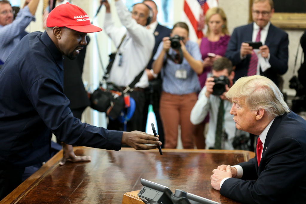 Kanye West and President Donald Trump