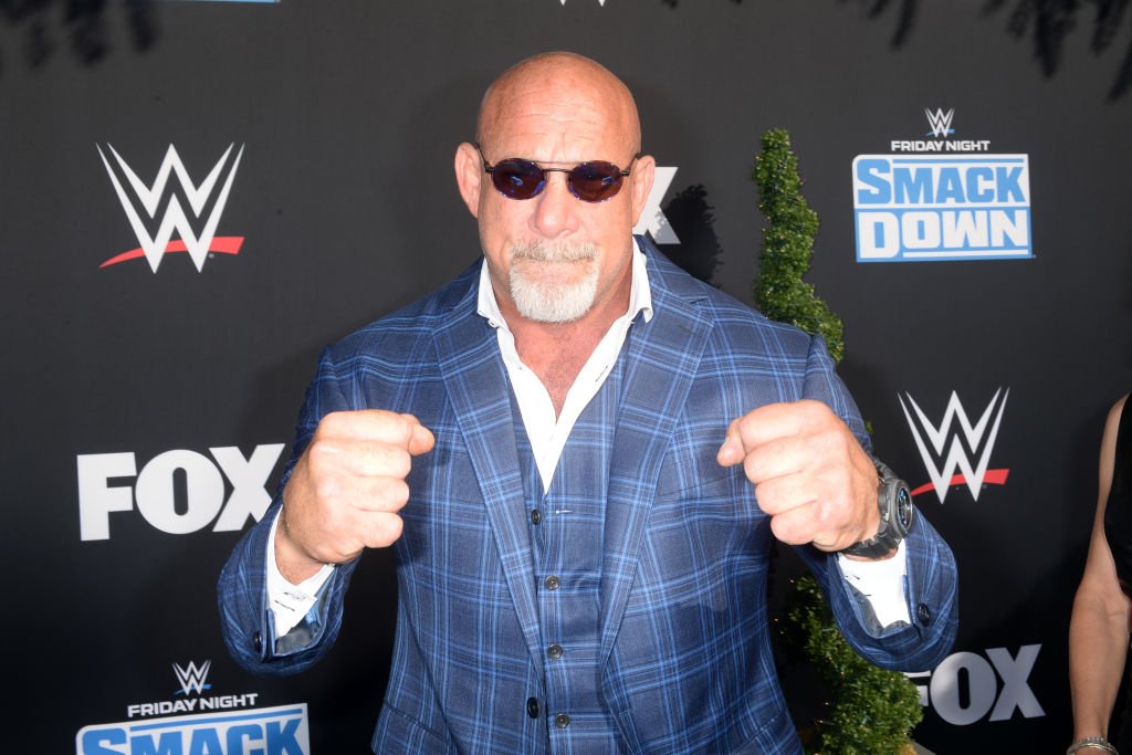 Goldberg is preparing for his match in the WWE Royal Rumble