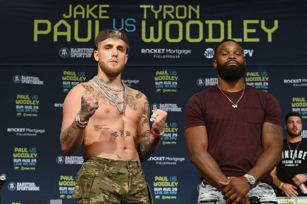 YouTuber Jake Paul's Team Triggers Tyron Woodley To Brawl Pre-Fight After Trash Talking His Mother