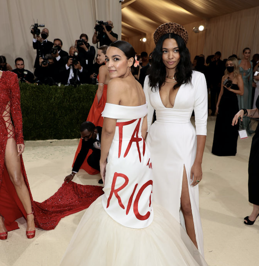 AOC 'Tax the Rich' Gown Copied from a Street Designer? 'Original ...