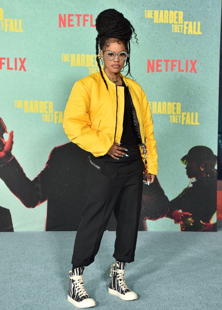 Teyana Taylor at the LA premiere of The Harder They Fall