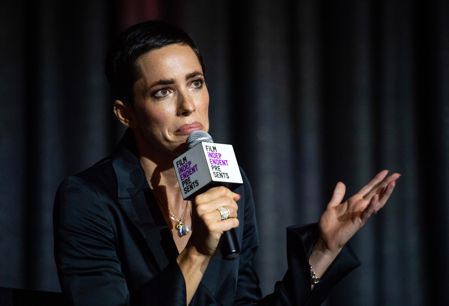  Director Rebecca Hall attends Film Independent's special screening of "Passing" at the Pacific Design Center on October 23, 2021 in West Hollywood, California. 