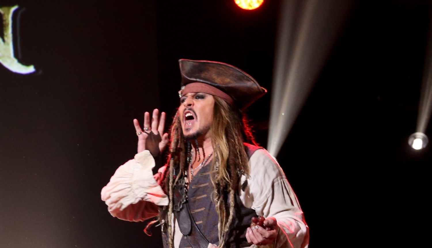 Johnny Depp as captain Jack Sparrow