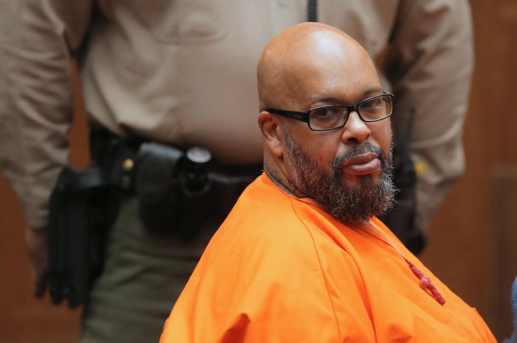 Marion 'Suge' Knight looks on at his sentencing in Los Angeles, California