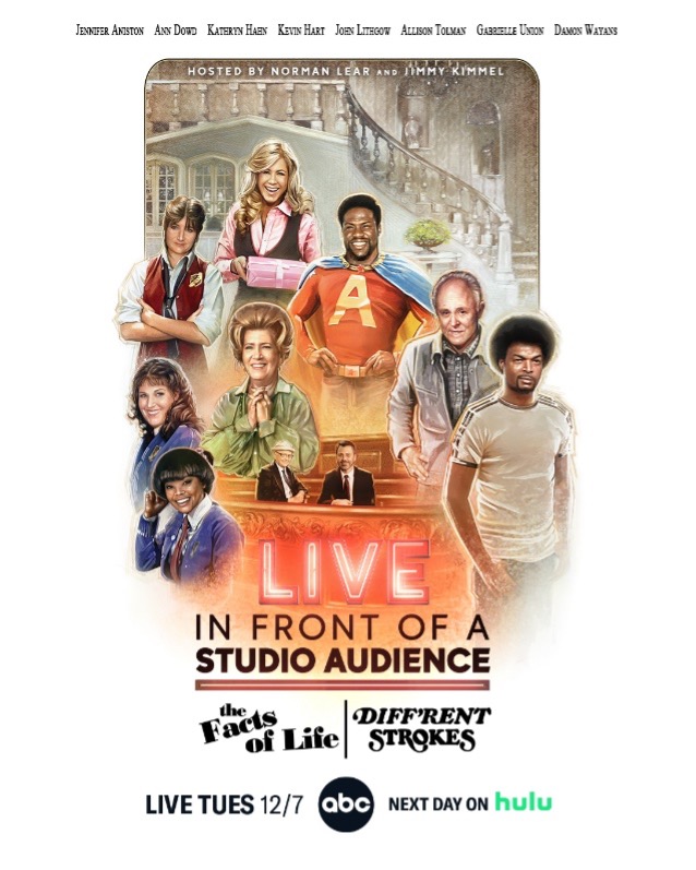 Live in Front of a Studio Audience Cast announcement flyer The Facts of Life and Diff'rent Strokes 