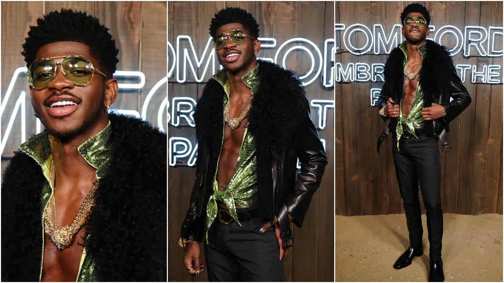 Lil Nas X attends the launch of Tom Ford's Ombré Leather Parfum on