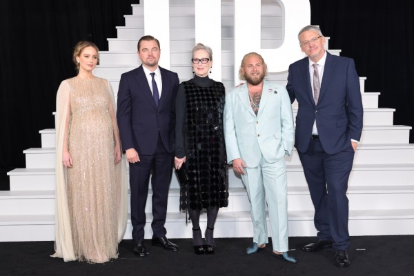Jennifer Lawrence Leonardo DiCaprio Meryl Streep Jonah Hill DOn't look up