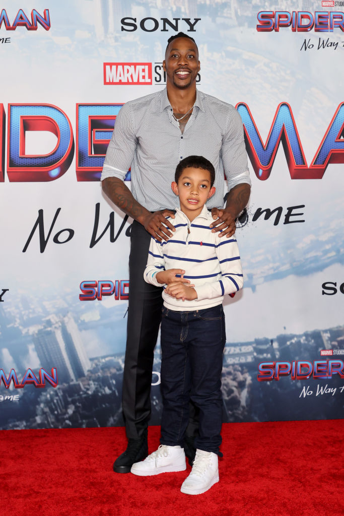 Dwight Howard and Braylon Howard attend Sony Pictures' "Spider-Man: No Way Home" Los Angeles Premiere on December 13, 2021 in Los Angeles, California. 