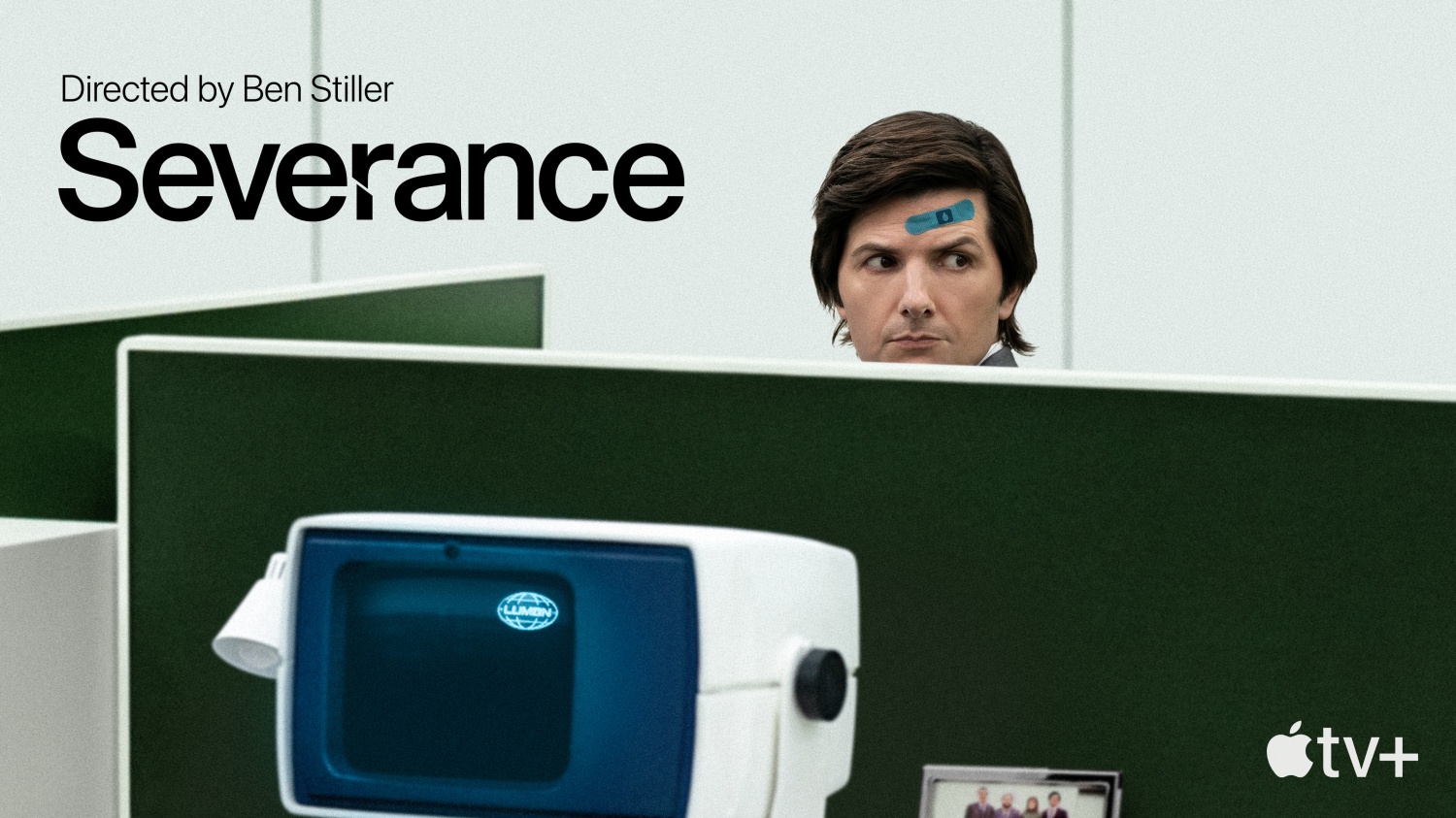 “Severance,” Mark Scout (Adam Scott) leads a team at Lumon Industries, whose employees have undergone a severance procedure, which surgically divides their memories between their work and personal lives.