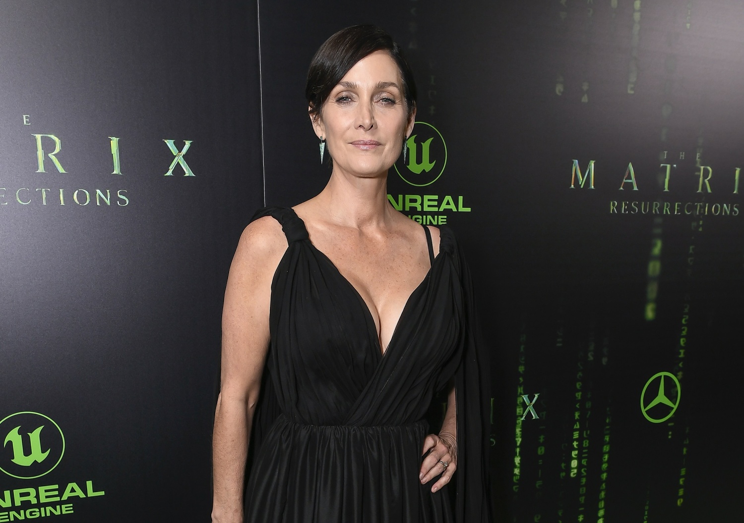  Actress Carrie-Anne Moss attends "The Matrix Resurrections" Red Carpet U.S. Premiere Screening at The Castro Theatre on December 18, 2021 in San Francisco, California.