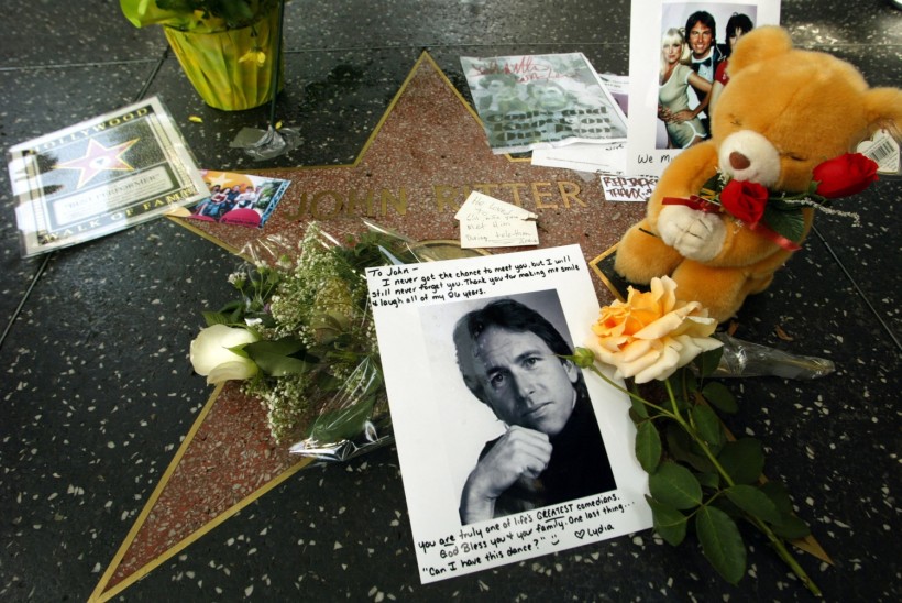 John Ritter's Star on the Hollywood Walk of Fame Memorialized with Flowers and Gifts by Fans (Photo by Lee Celano/WireImage)