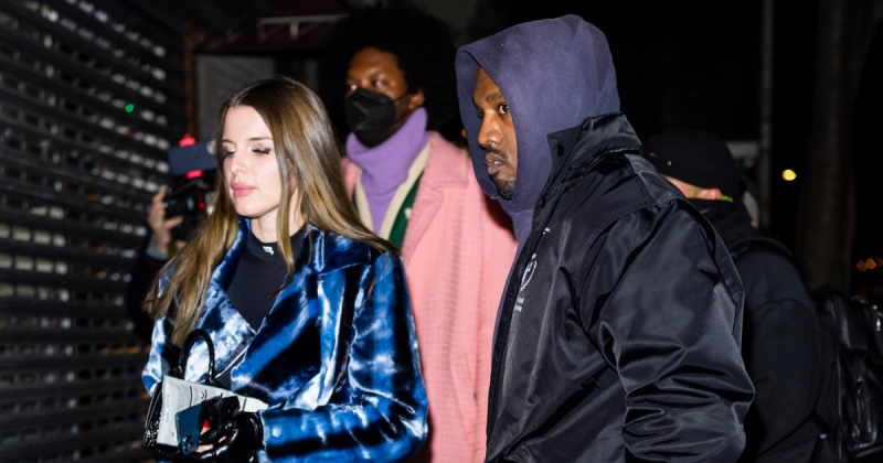  Julia Fox (L) and Kanye West are seen in Greenwich Village on January 04, 2022 in New York City.