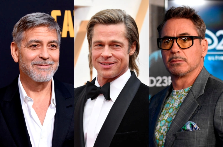 George Clooney, Brad Pitt, Robert Downey Jr.