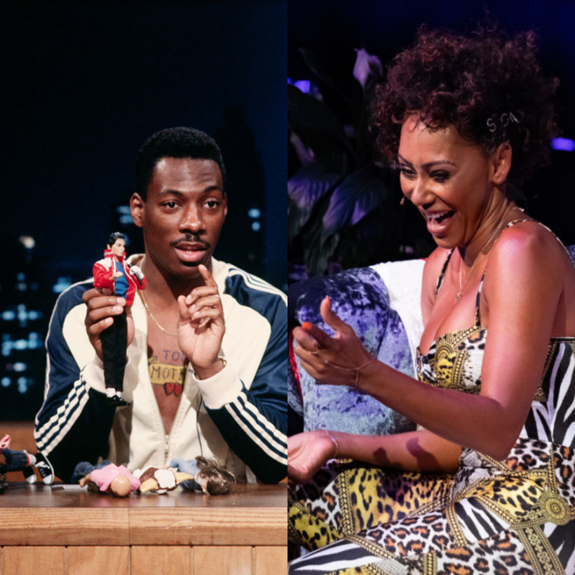 Eddie Murphy uses a Ken doll in a comedy bit for Saturday Night Live. /Mel B's 