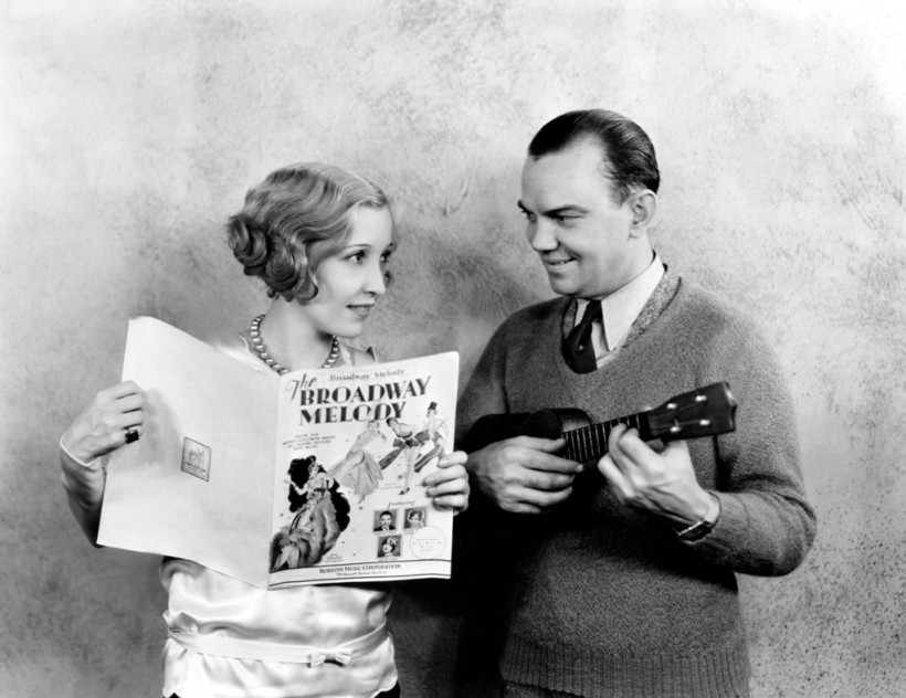 Actress Bessie Love and Cliff Edwards in a scene from the movie 