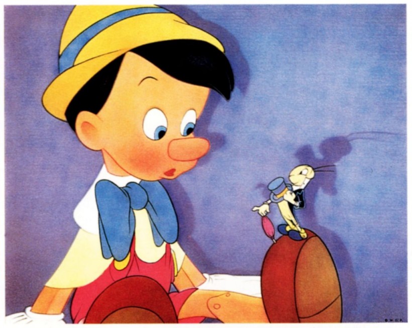 Pinocchio, lobbycard, from left: , Jiminy Cricket, 1940. 