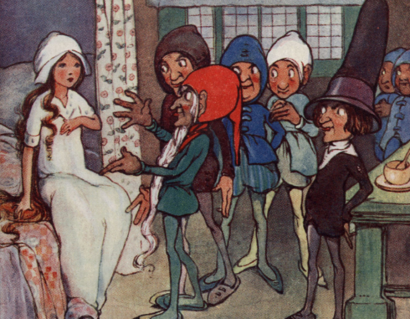 Illustration from an old copy of snow white by the brothers grimm