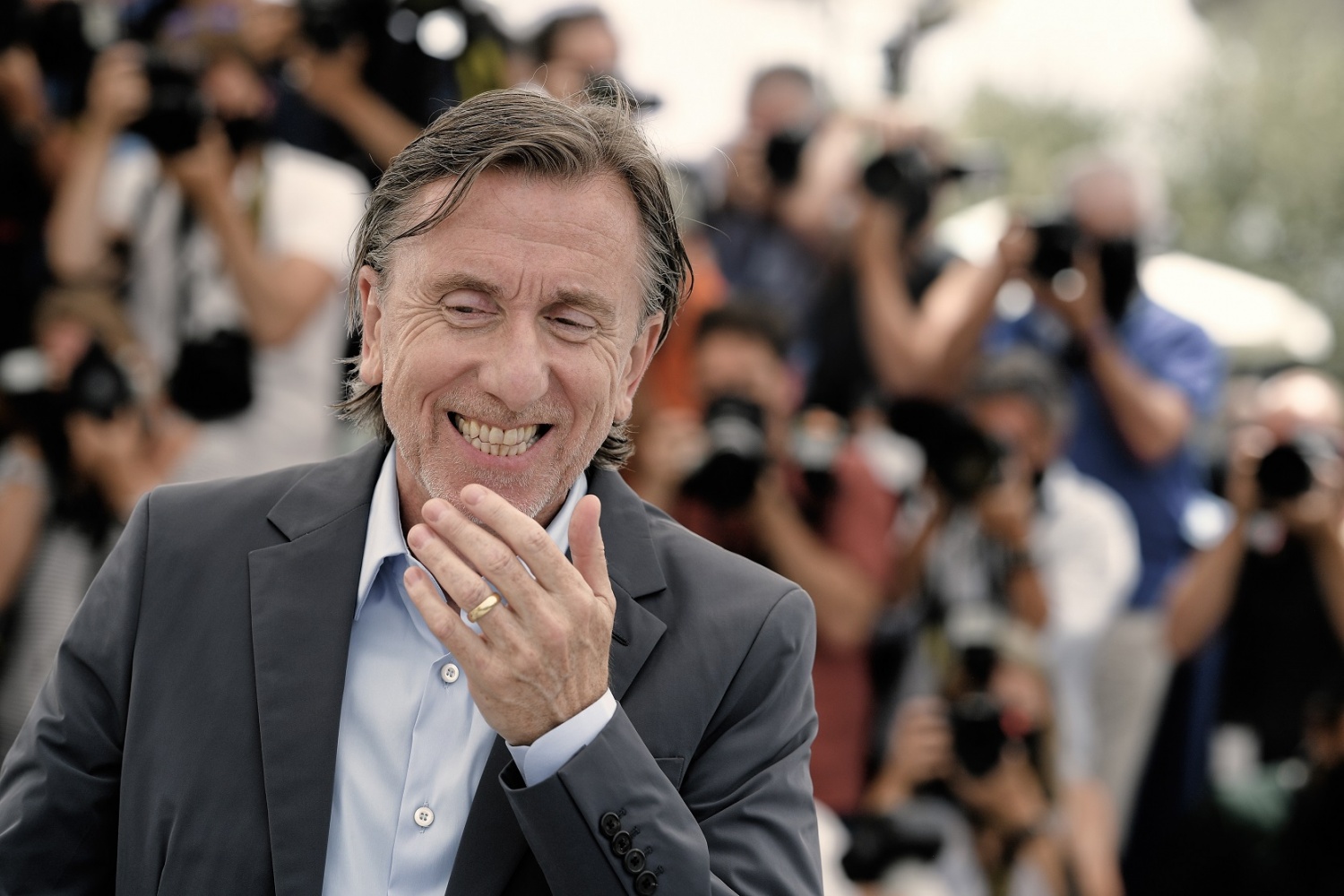 (EDITOR'S NOTE: Image was processed using digital filters.) Tim Roth attends the "Bergman Island" photocall during the 74th annual Cannes Film Festival on July 12, 2021 in Cannes, France. (Photo by Pascal Le Segretain/Getty Images)