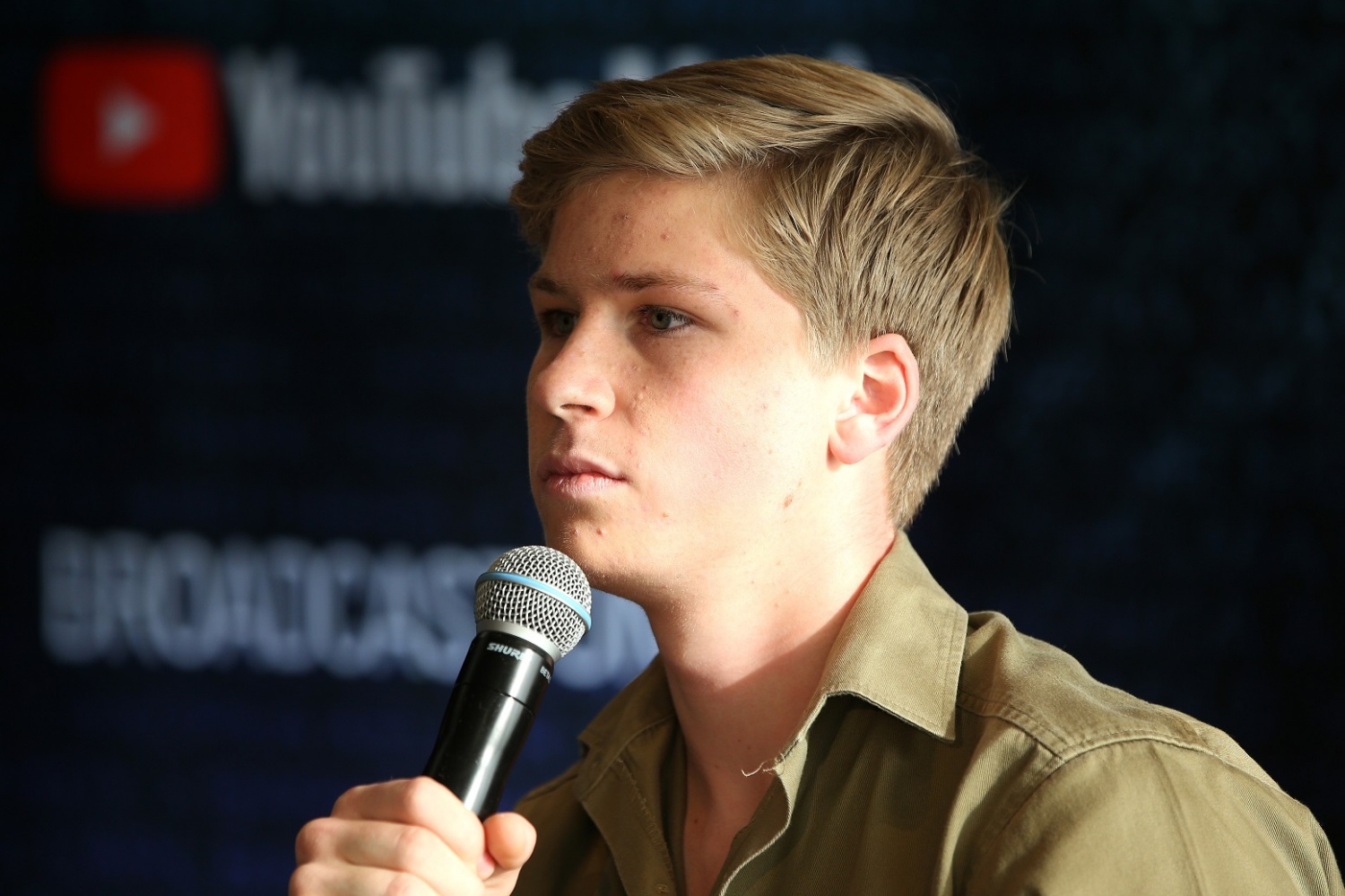 Robert Irwin talks to the media in the awards room during the 33rd Annual ARIA Awards 2019 at The Star on November 27, 2019 in Sydney, Australia. (Photo by Lisa Maree Williams/Getty Images)