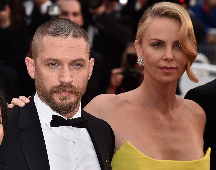 Tom Hardy and Charlize Theron attend the "Mad Max : Fury Road" Premiere during the 68th annual Cannes Film Festival on May 14, 2015 in Cannes, France. (Photo by George Pimentel/WireImage)