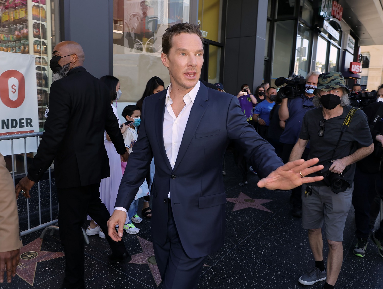 Benedict Cumberbatch attends the Hollywood Walk of Fame Star Ceremony for Benedict Cumberbatch on February 28, 2022 in Hollywood, California. (Photo by Kevin Winter/Getty Images)