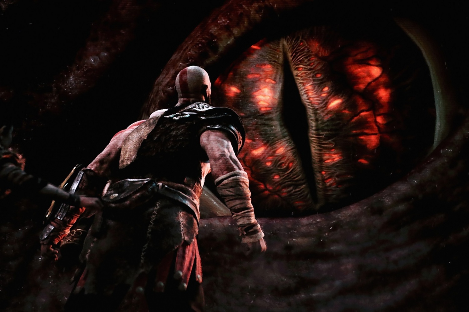  'God of War' for the PS4 is revealed during the Sony Playstation E3 conference at the Shrine Auditorium on June 12, 2017 in Los Angeles, California. The E3 Game Conference begins on Tuesday June 13. (Photo by Christian Petersen/Getty Images)