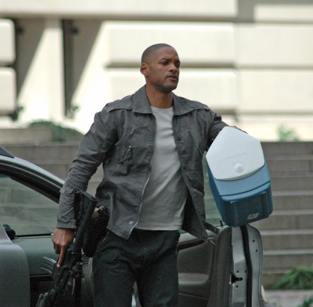 Will Smith on Location for "I Am Legend" in New York City - March 12, 2007
