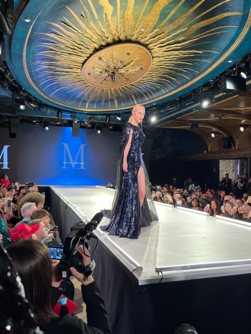 SohoMuse Co-creator & CEO Consuelo Vanderbilt Costin walks runway for Designer Malan Breton 