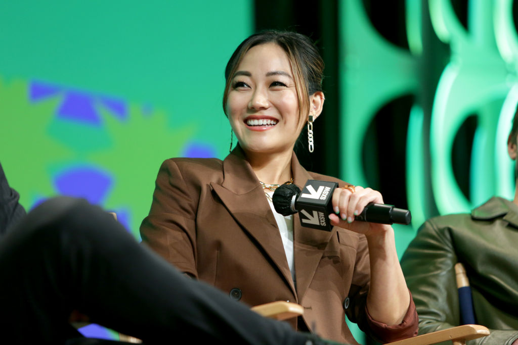 Karen Fukuhara speaks onstage at '“The Boys” are Back! Inside Prime Video's Hit Series' during the 2022 SXSW Conference and Festivals at Austin Convention Center on March 12, 2022 in Austin, Texas.