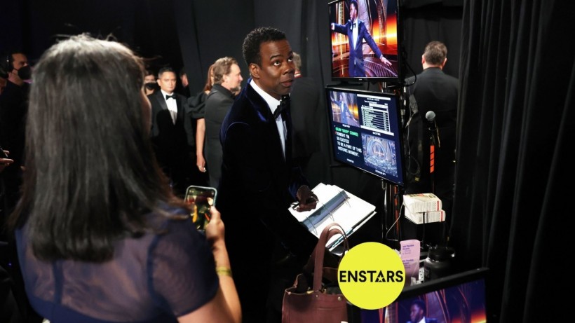  Chris Rock backstage during the show at the 94th Academy Awards at the Dolby Theatre at Ovation Hollywood on Sunday, March 27, 2022. (Robert Gauthier / Los Angeles Times via Getty Images)