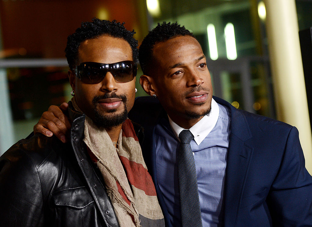  Actor Shawn Wayans (L) and co-writer/producer/actor Marlon Wayans arrive at the premiere of Open Road Films' "A Haunted House" at the Arclight Theatre on January 3, 2013 in Los Angeles, California. 