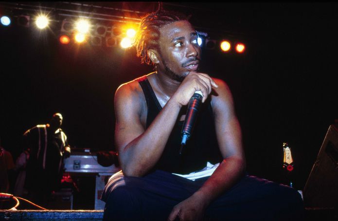 Photo of OL' DIRTY BASTARD; live at Ilford Leisure Centre (Photo by Des Willie/Redferns)