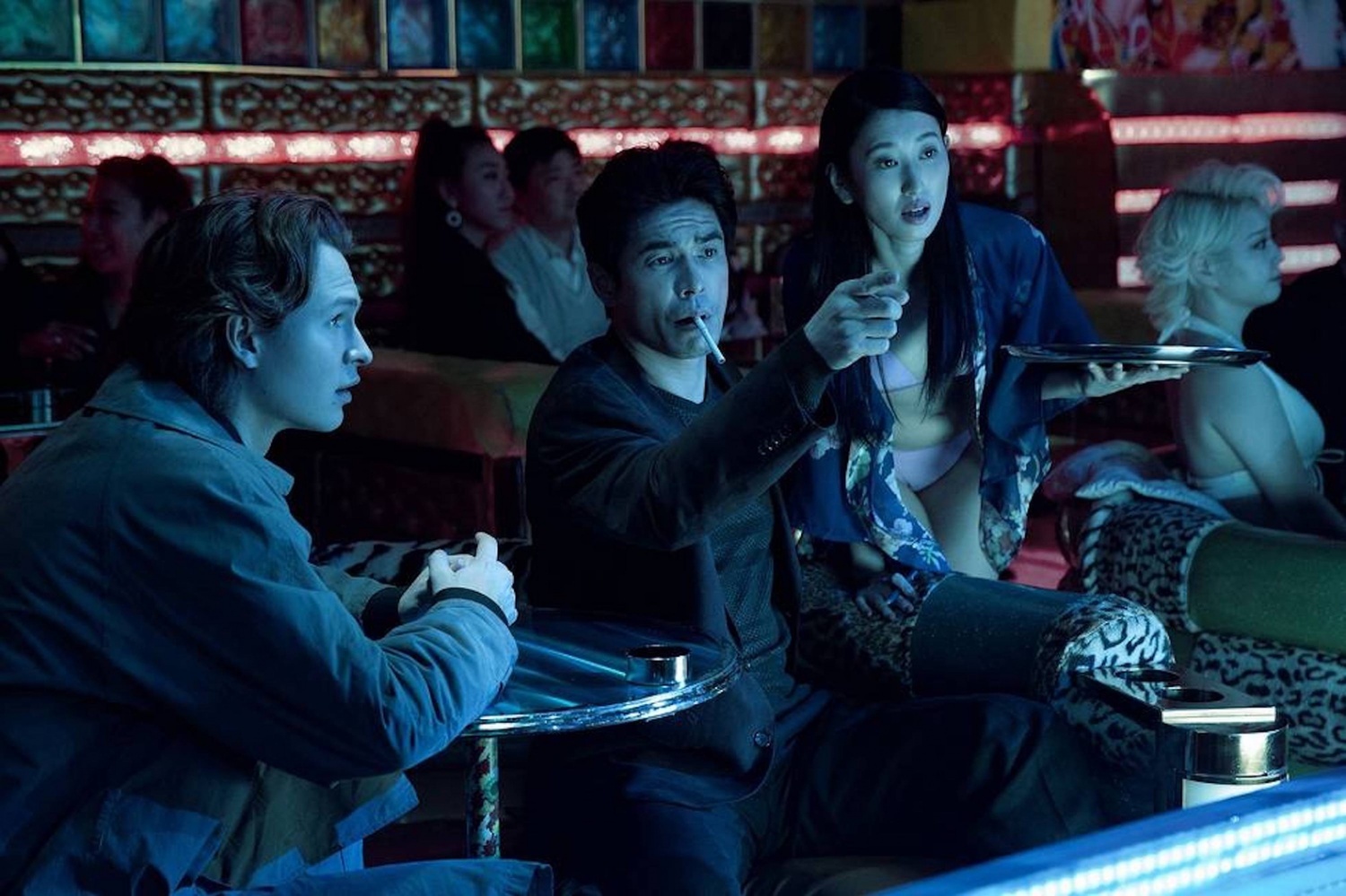 Ansel Elgort and Hideaki Ito in "Tokyo Vice"