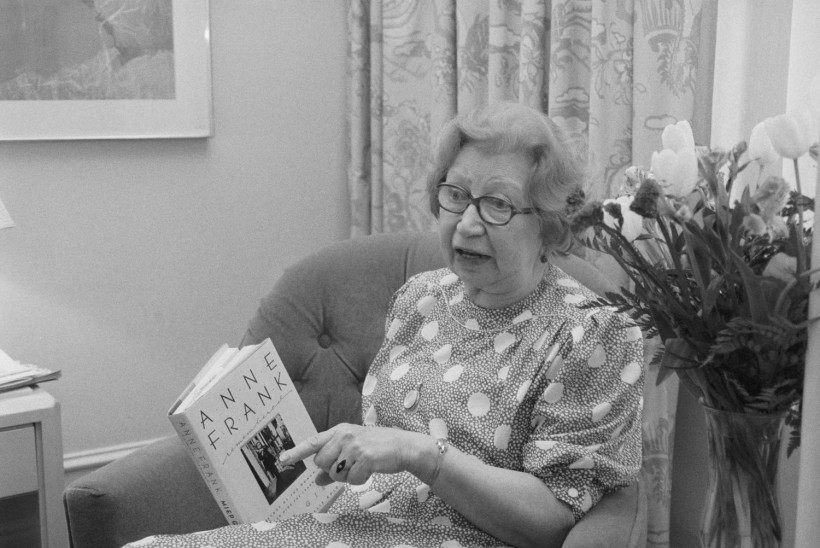 Miep Gies Holding Her Book