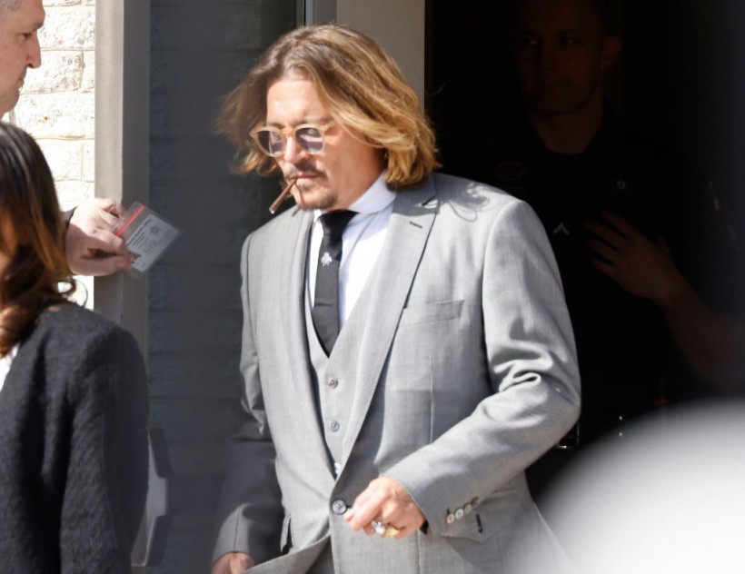 Johnny depp leaving amber heard defamation trial