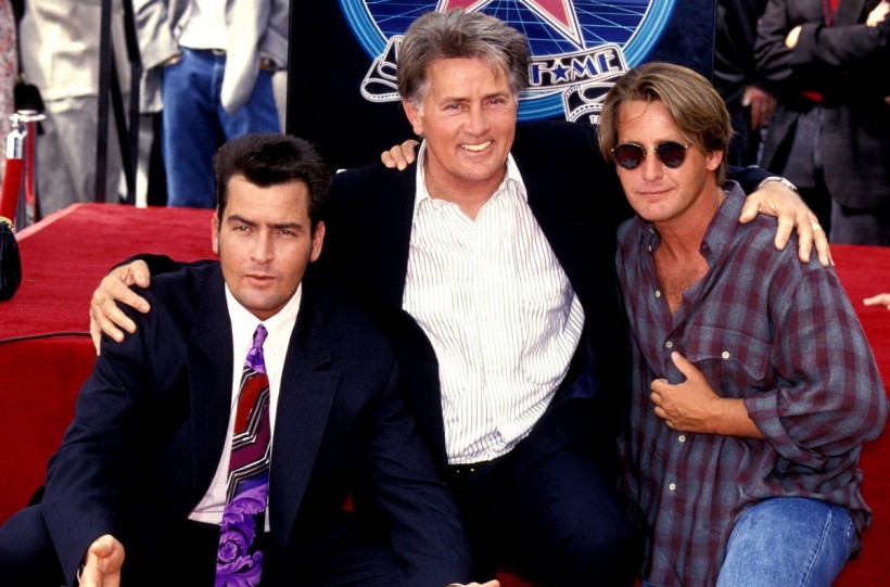 Charlie Sheen, Martin Sheen and Emilio Estevez (Photo by Jim Smeal/Ron Galella Collection via Getty Images)
