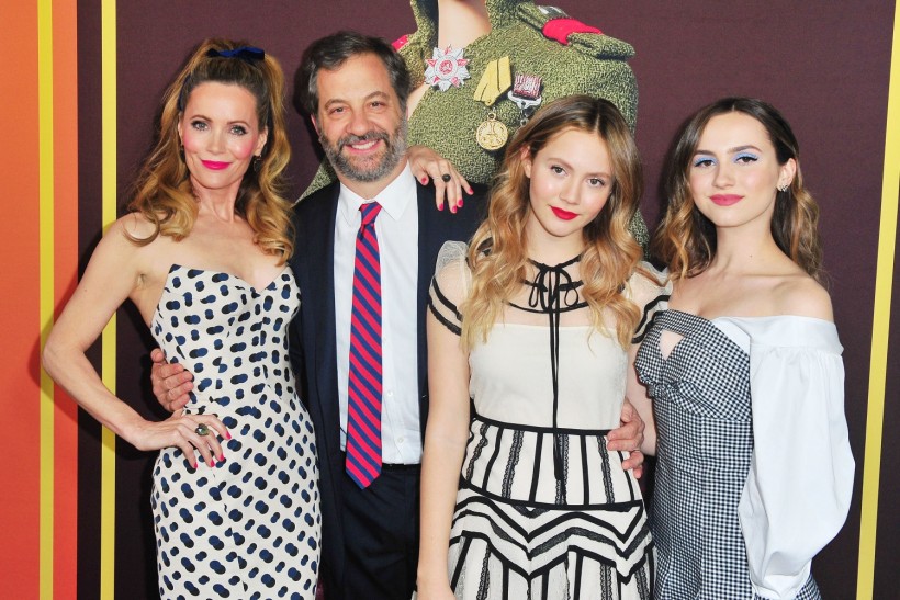 Leslie Mann, Judd Apatow, Iris Apatow and Maude Apatow attend Universal Pictures and DreamWorks Pictures' Premiere of 'Welcome To Marwen' at ArcLight Hollywood on December 10, 2018 in Hollywood, California. (Photo by Jerod Harris/WireImage)