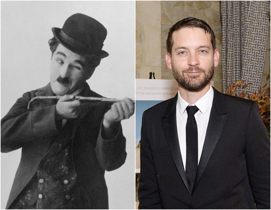 tobey maguire as charlie chaplin in babylon