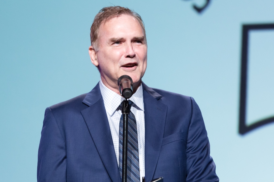 Comedian Norm MacDonald performs on stage at the Saban Community Clinic's 50th Anniversary Dinner Gala at The Beverly Hilton Hotel on November 13, 2017 in Beverly Hills, California. (Photo by Greg Doherty/Getty Images)