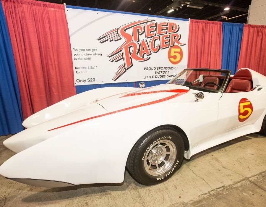 Speed Racer's Mach 5 car on display during the Wizard World Chicago Comic-Con at Donald E. Stephens Convention Center on August 27, 2017 in Rosemont, Illinois. (Photo by Barry Brecheisen/Getty Images)