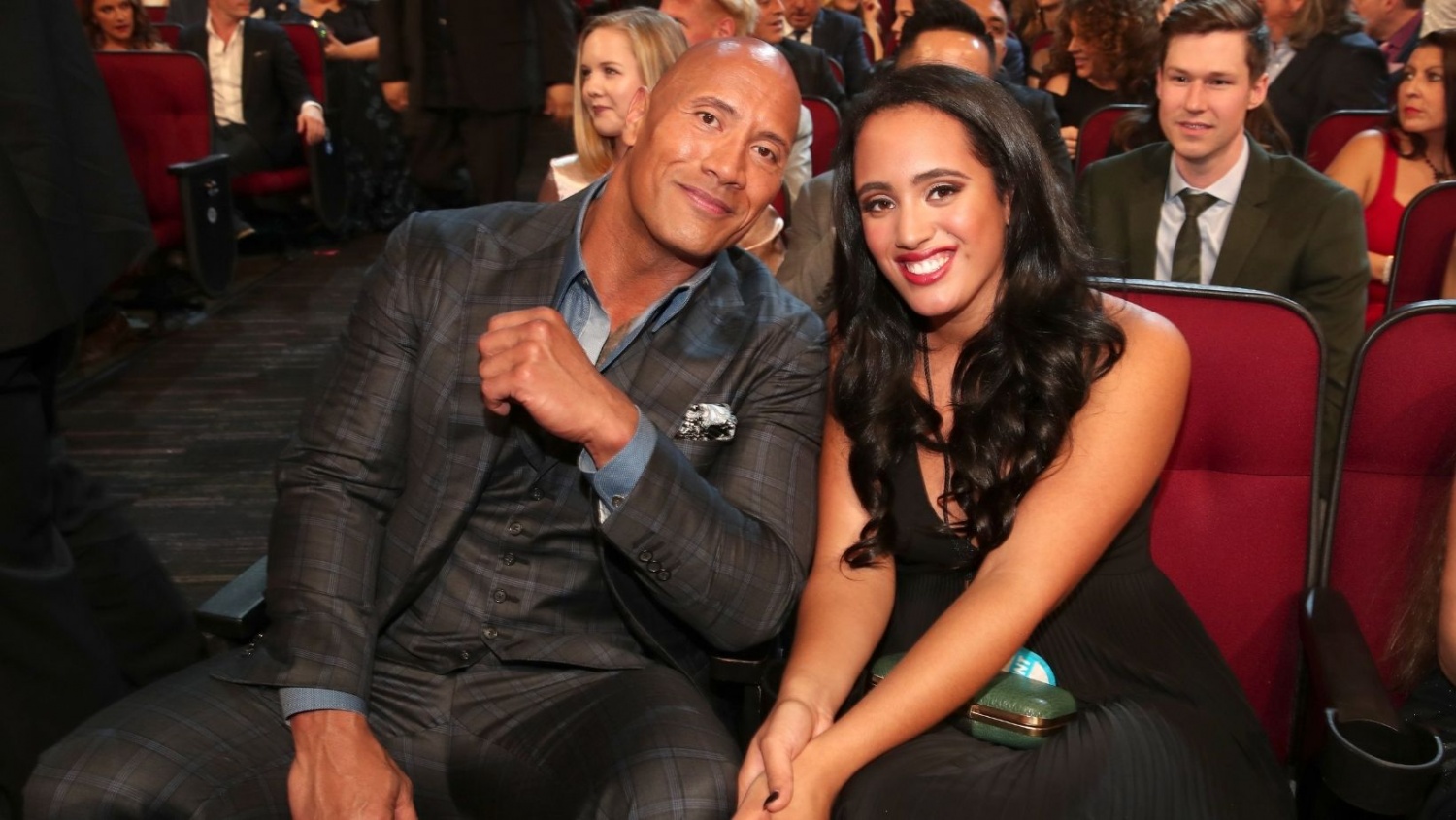 Actor Dwayne Johnson (L) and Simone Alexandra Johnson attend the People's Choice Awards 2017 at Microsoft Theater on January 18, 2017 in Los Angeles, California. (Photo by Christopher Polk/Getty Images for People's Choice Awards)