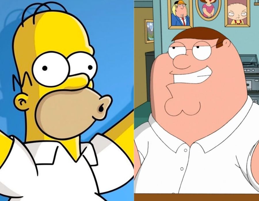 Homer Simpson and Peter Griffin
