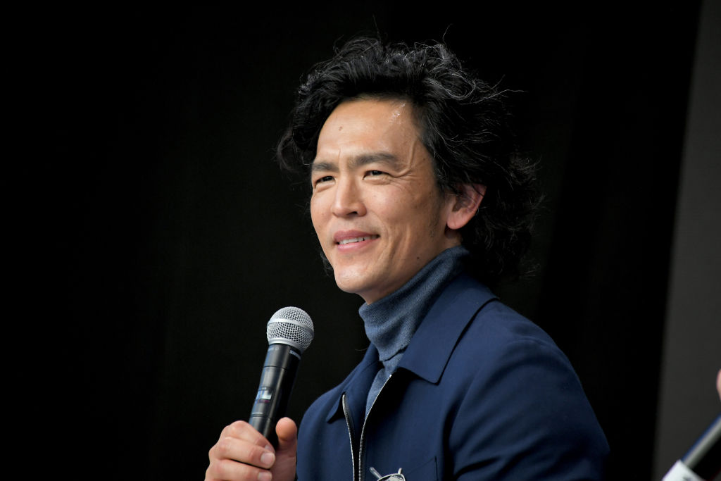 John Cho speaks during An Extremely Cool and Exclusive Preview of the New ‘Cowboy Bebop’ panel at Vulture Festival 2021 at The Hollywood Roosevelt on November 13, 2021 in Los Angeles, California. 