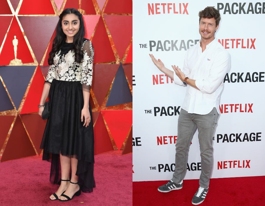 Saara Chaudry (Photo by Neilson Barnard/Getty Images) and Anders Holm (Photo by Rich Fury/Getty Images for Netflix)